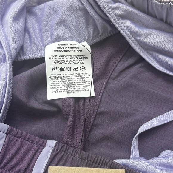 Nike Women’s Gym Running Shorts Dri Fit Tempo XL Lavender NWT - Picture 6 of 10